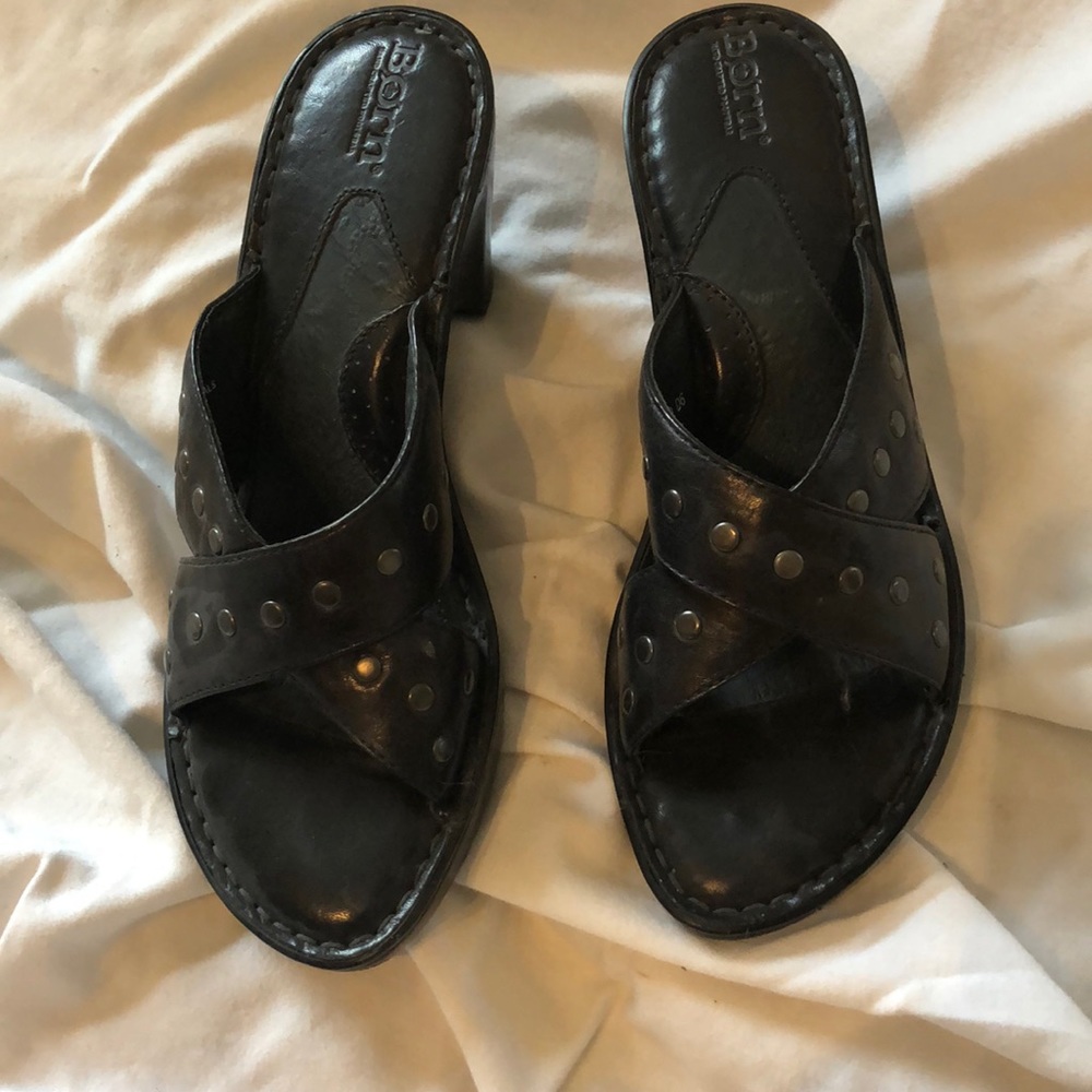 Born Sandals - Black with studs